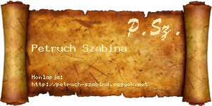Petruch Szabina névjegykártya